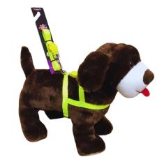 Coleira peitoral de seda neon para cães - amarelo nº 2