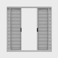 Janela de Alumínio Veneziana 100x150cm 6 Folhas Hale Esquadrias