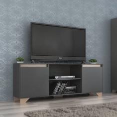 Rack para TV 42 Polegadas 2 Portas 3 Prateleiras Benevello Quiditá