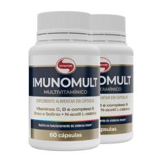 Kit 2 Imunomult Multivitamínico Vitafor 60 Cápsulas