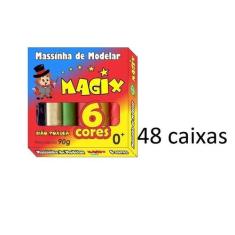 Massinha De Modelar Magica 6 Cores Educativo Atóxica-48Cxs - Lynx Prod
