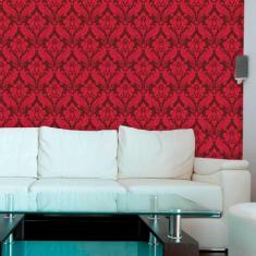 Papel de Parede Lavável Clássico Arabesco ca0010 Vermelho - Final Deco