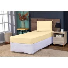 Jogo De Lençol Solteiro 2 Peças Algodão Micro Percal Com Elástico e Fr