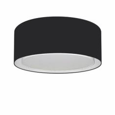 Plafon Cilíndrico Duplo Vivare Md-3036 Cúpula Em Tecido 50x25cm - Bivolt Preto 127/220v