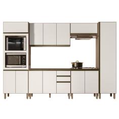 Armário De Cozinha 6 Peças Sem Tampo Jessy N03 Carvalho/off - Mpozenato