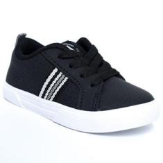 Tênis Infantil Molekinho Microperfuros Bebê - Preto e Branco - 20-Masculino