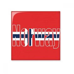 Decalque brilhante de azulejo de cerâmica com nome da bandeira da Noruega