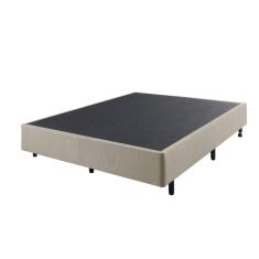 Cama Box Casal Reforçado Linho 138x188x38cm B&g Bege