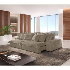 Sofá Luz Veludo 02 Módulos De 100m B25cm Meu Sofá Online B002 Veludo Capuccino