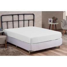 Lençol Queen 100% Algodão com Elástico Prime Percal 200 Fios Cama Box 