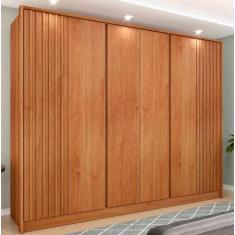 Guarda Roupa Casal 6 Portas 6 Gavetas Barcelona Ripado Tcil Móveis - C