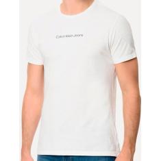 Camiseta Calvin Klein Jeans Masculina Institutional New Logo Branca, X