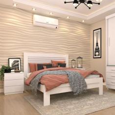 Cama Casal 100% MDF - Safira-Neve - Tcil Móveis