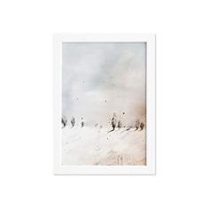 Quadro Abstrato para Sala Árvores Moldura Branca 22x32cm