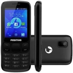 Celular Positivo P70, Tela 2.4 Pol., Bluetooth, Whatsapp, Dual Chip - Preto