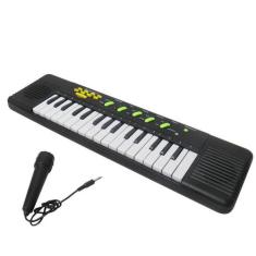 Piano Teclado Brinquedo Infantil Microfone Karaoke Musica - Ideal