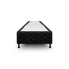 Cama Box Simples Castor Solteiro Poli Preto 120x203x27cm