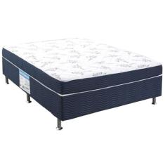 Cama Box Casal Ortobom Conjugado 43x138x188cm Physical Blue, Branco e 