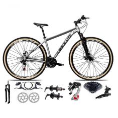 Bicicleta Aro 29 Absolute Nero 5 Câmbios Shimano 24v K7 Freios Hidráulicos Garfo Trava Com Pneu Faixa - Cinza 21
