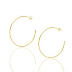 Brinco Argola Médio Folheado A Ouro 18K