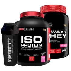 KIT Whey Protein Iso Protein 2kg + Waxy Whey 900g + Coqueteleira - Bodybuilders-Unissex