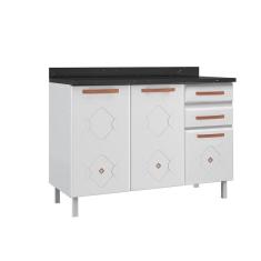 Balcão com tampo 3 Portas 2 Gavetas Mirage New Telasul