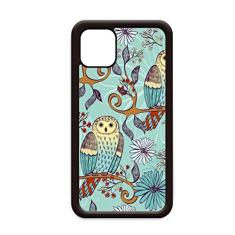 Capa Blue Flower Owl Protect Animal Pet Lover para iPhone 12 Pro Max para Apple Mini Mobile Case