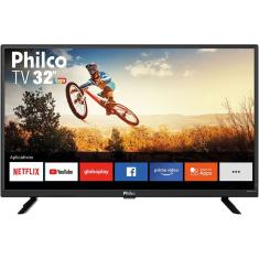 Smart TV LED 32" Philco PTV32G52S HD e Áudio Dolby Conversor Digital Integrado 2 HDMI 1 USB Wi-Fi com Netflix