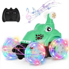 Carro de controle remoto Kizeefun Dinosaur RC Stunt 360° Rolling