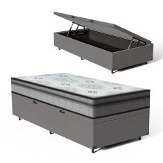 Cama Box Baú com Colchão Espuma D33 Pillow In Anjos Ortosleep Solteiro 78x188x60cm