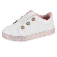 Tênis Molekinha Infantil Meninas, Branco, 34