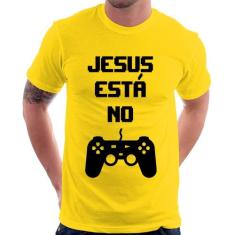 Camiseta Jesus está no controle - Foca na Moda, Amarelo, M