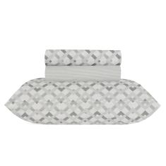 Jogo De Cama Duplo Casal 140 Fios Jade Realce Premium Sultan