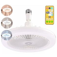 Ventilador De Teto 30W Com Luzes Integradas E27 Remote Teto