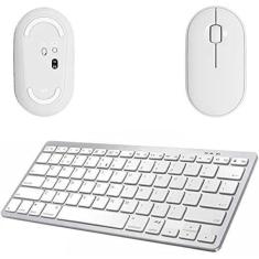 Mouse E Teclado Bluetooth Branco