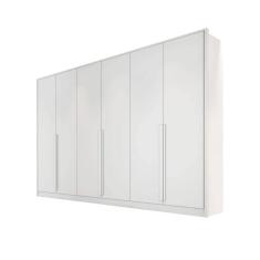 Guarda-roupa casal 6 portas 9 gavetas 2,70m - Ibiza-Branco - Bianchi Móveis