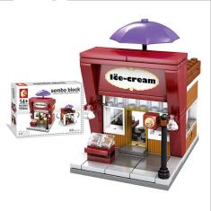 Blocos de Construção Sembo City Street Store Modo de Blocos de Construção