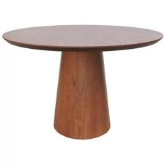 Mesa Turim Tampo Lamina De Madeira Cinamono Amendoa