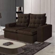 Sofá Retrátil e Reclinável 2 Lugares 196cm Veneza Marrom