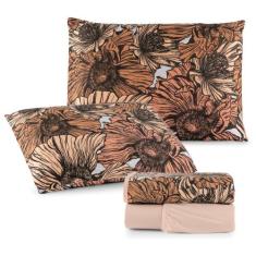 Jogo de Lençol Casal Queen Malha 100% Algodão 04 Peças - Malucasim,  E