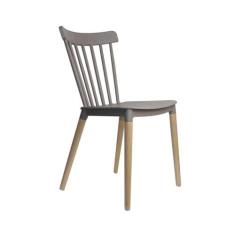 Cadeira De Jantar Janaina Pp Cinza Escuro Rivatti