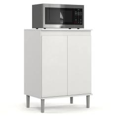 Balcão De Cozinha Com Tampo 2 Portas 61cm Italy Branco - Ej Móveis