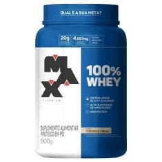 100% Whey 900g Pote Max Titanium-Unissex