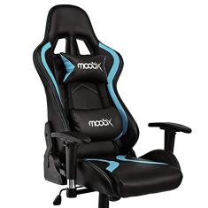 Moob Cadeira Gamer Reclinável Thunder Com Almofadas para Lombar e Pescoço Preto/Azul