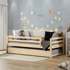 Bicama Solteiro Infantil Prime com Grade de Proteção Casatema Marroml