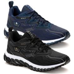2 Pares Tênis Esportivo Masculino Olimp para Academia Vili - Olimp, Vi