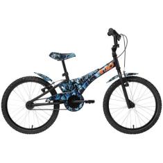 Bicicleta infantil groove camuflada azul - aro 20, Colorido