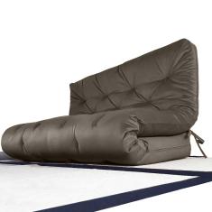 Futon Sofa Cama Casal 1,30m X 1,90m Cinza