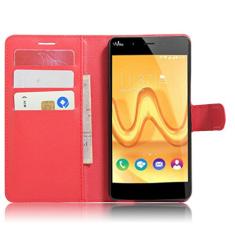 WIKO Tommy, capa carteira flip de couro PU premium com compartimento para cartão, suporte e fecho magnético [capa interna à prova de choque de TPU] Compatível com WIKO Tommy