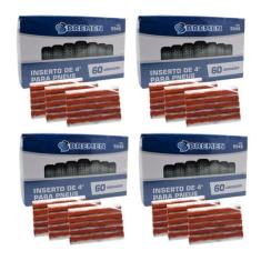 Kit Refil Remendo com 4 Caixas Para Pneu Sem Câmara Macarrão 240 Unida